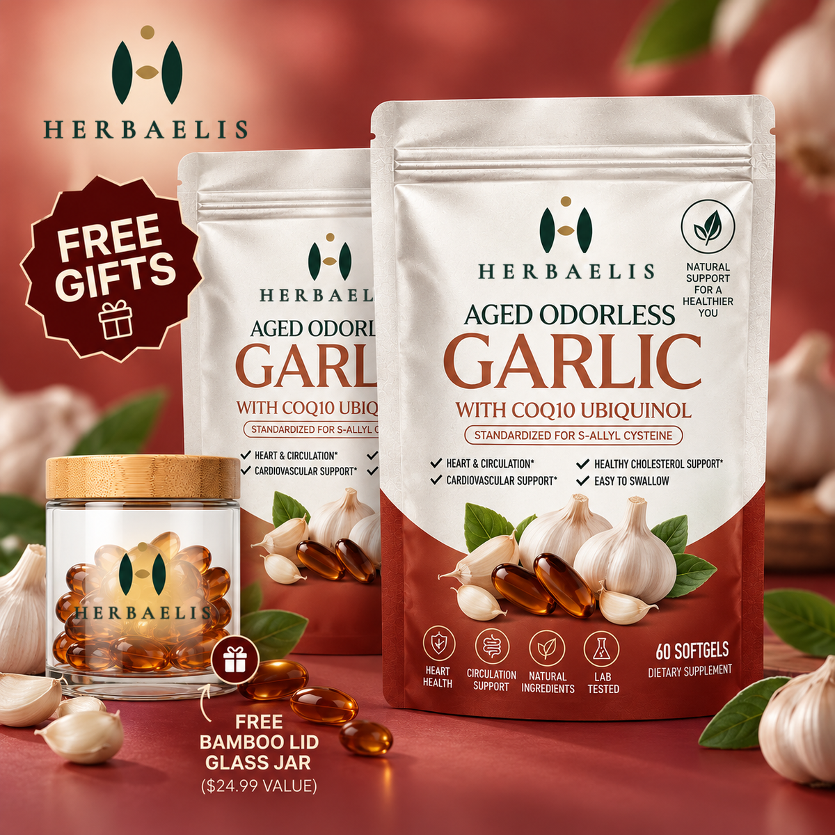 Herbaelis Aged Odorless Garlic